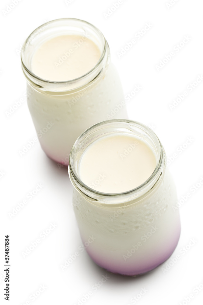 yogurt in glass jar yogurt in glass jar