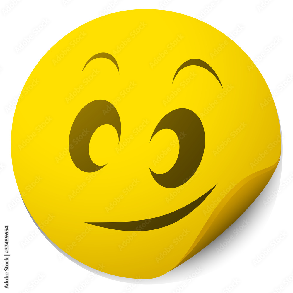 Fototapeta premium Pegatina sonriente