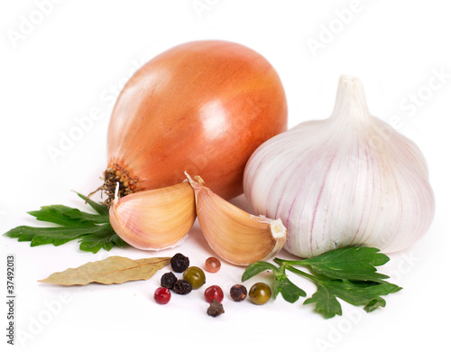 Onion with garlic