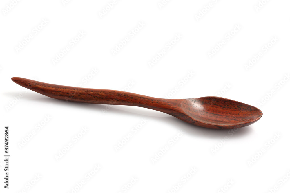 Wood spoon isolated in white background Wood spoon isolated in white background