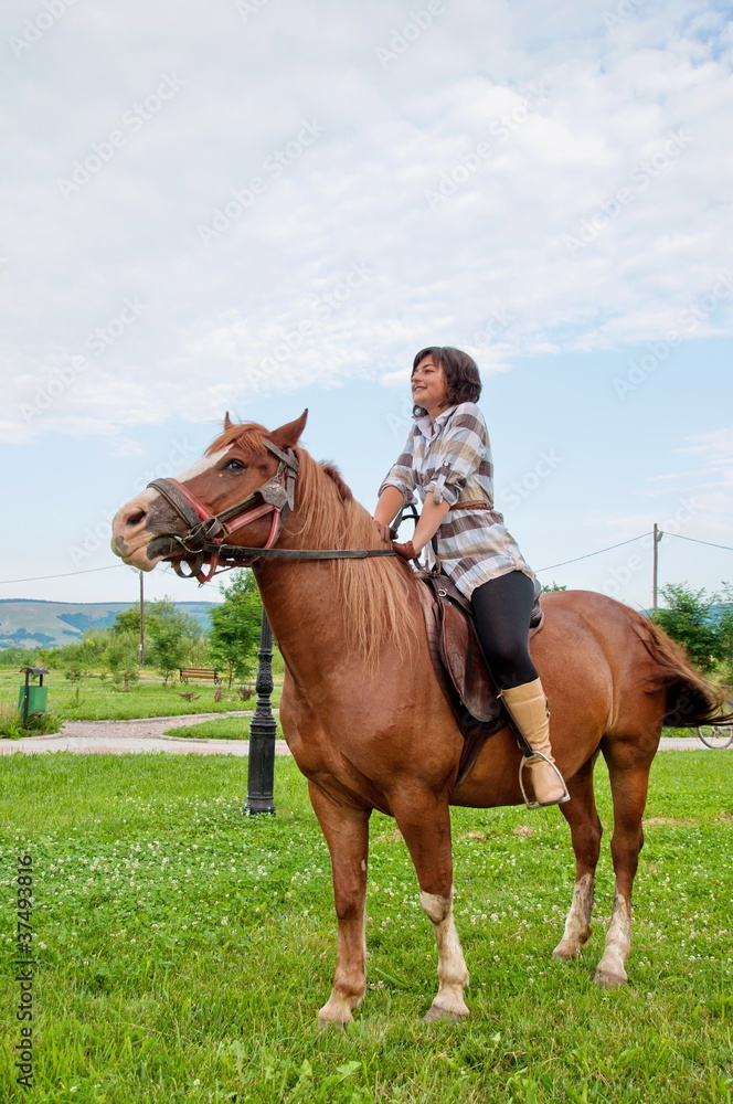 beautiful girl and her handsome horse beautiful girl and her handsome horse