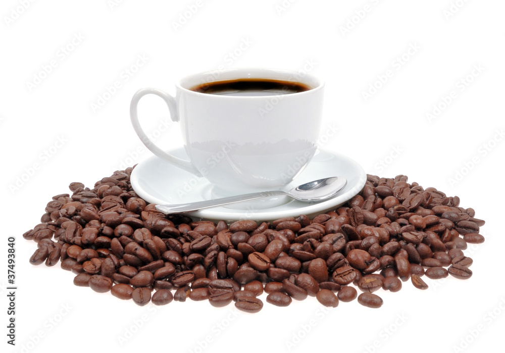 Coffee cup and grain Coffee cup and grain