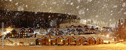 Decorated house with christmas lights