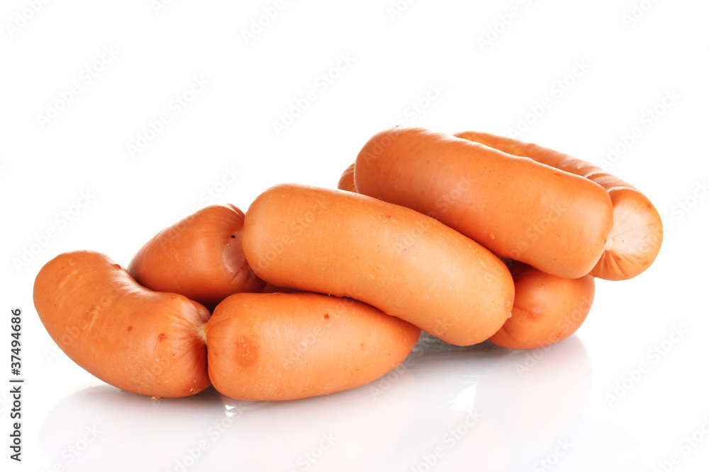 tasty sausages isolation on white tasty sausages isolation on white
