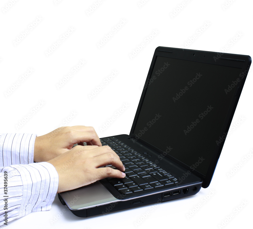 male hands typing on laptop keyboard male hands typing on laptop keyboard
