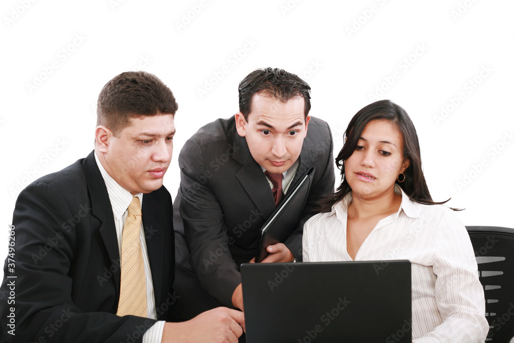 business team looking shocked and worried when looking at the la business team looking shocked and worried when looking at the la