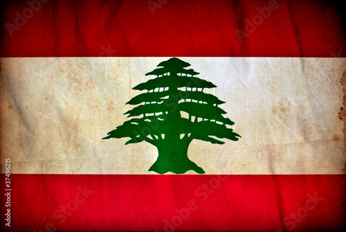 Lebanon grunge flag #37496215