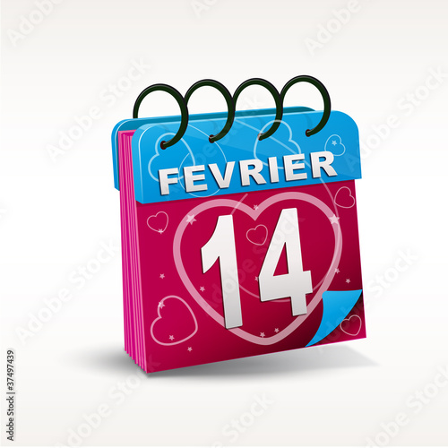 vecteur calendrier saint valentin