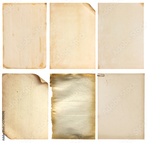 Set of old vintage paper background (clipping path) © wanchai