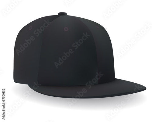 a black baseball cap