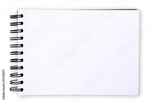 Blank paper tablet on white background (with clipping paths)