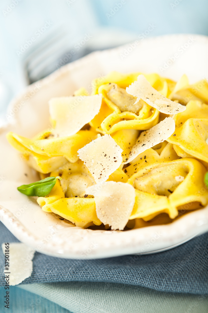 Tortellini with parmesan cheese Tortellini with parmesan cheese