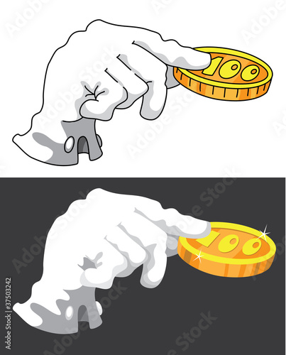 hand and money