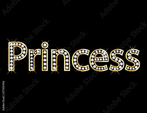 Princess lettergold and diamonds bling bling