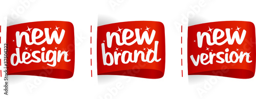 New Brand, Design, Version labels set