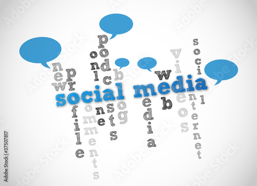 social media word cloud concept