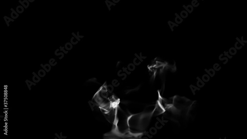 Thin smoke rising and spreading