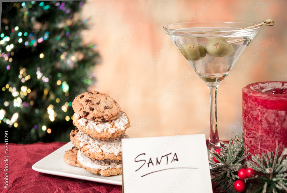cookies and martini for santa cookies and martini for santa