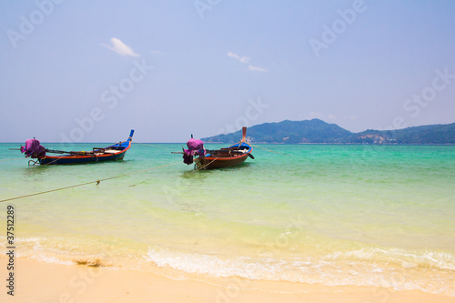 Long Tail Boats  in Patong Beach   South of Thailand2