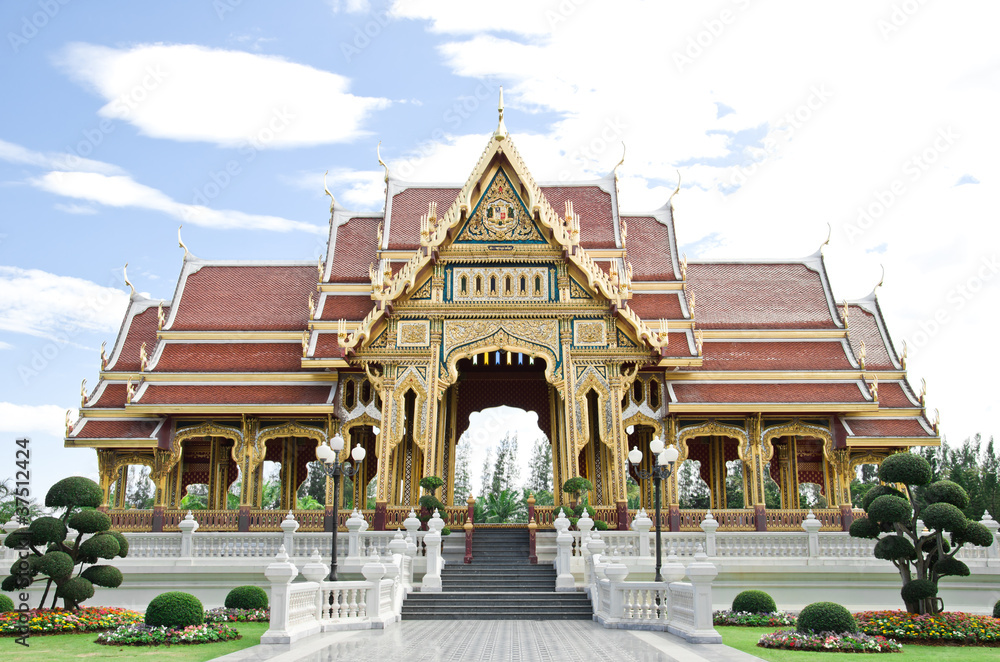 Fototapeta premium Buddhism pavilion in bangkok, Thailand