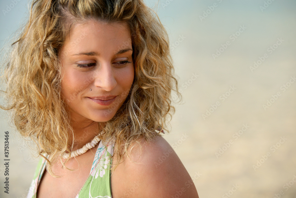 Portrait of pretty girl at the beach Portrait of pretty girl at the beach
