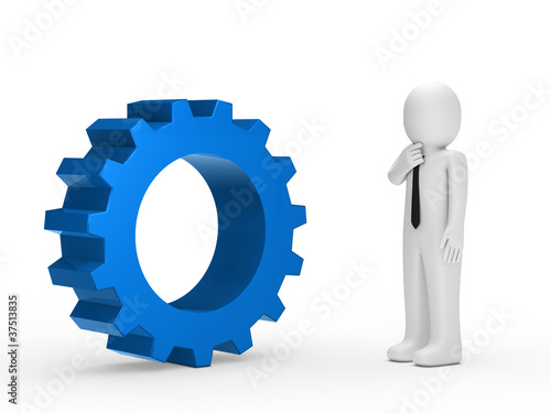 Business man blue mechanica...
