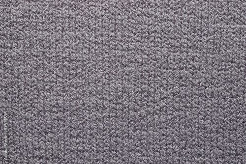 closeup of seamless grey knitted fabric texture