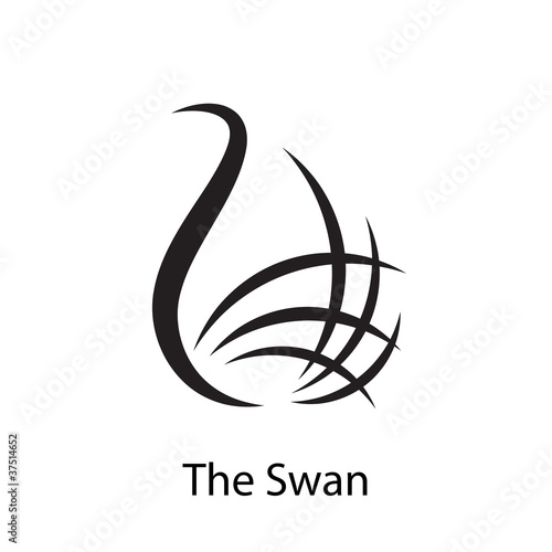 Logo swan, elegance and fashion # Vector