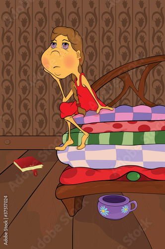 The Princess and the Pea. Cartoon