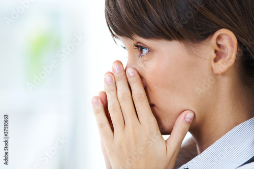 young girl crying