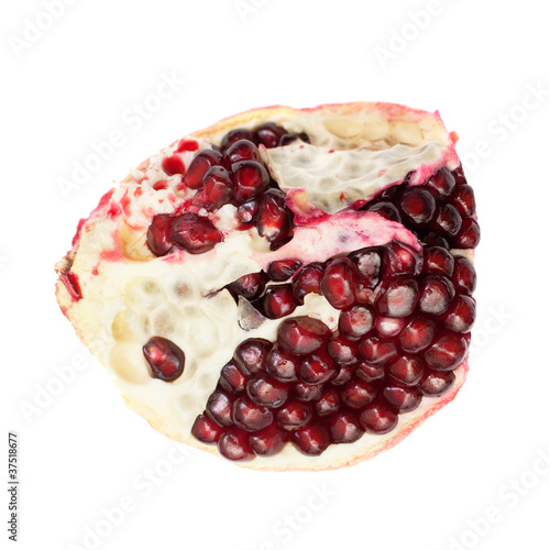 pomegranate on white background