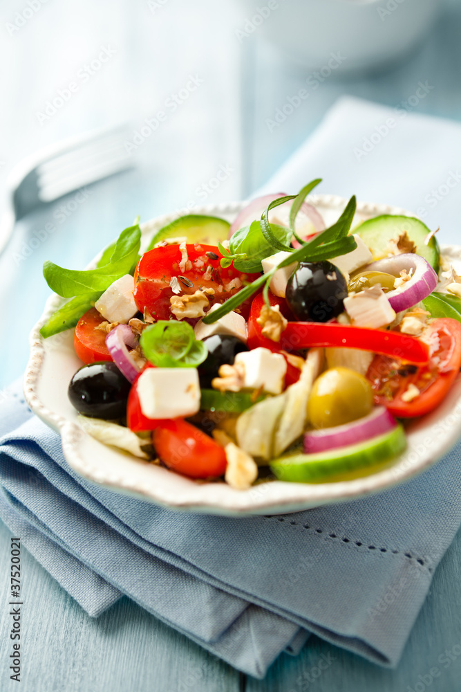 Greek Salad with Walnuts