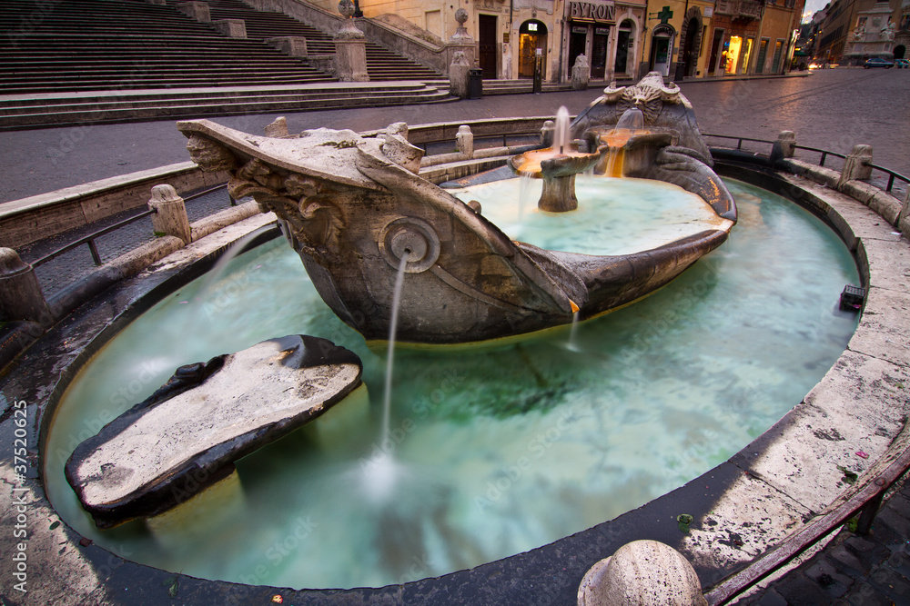 Fototapeta premium Fontana della Barcaccia