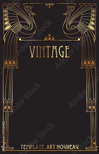 Vintage background with bird of happiness