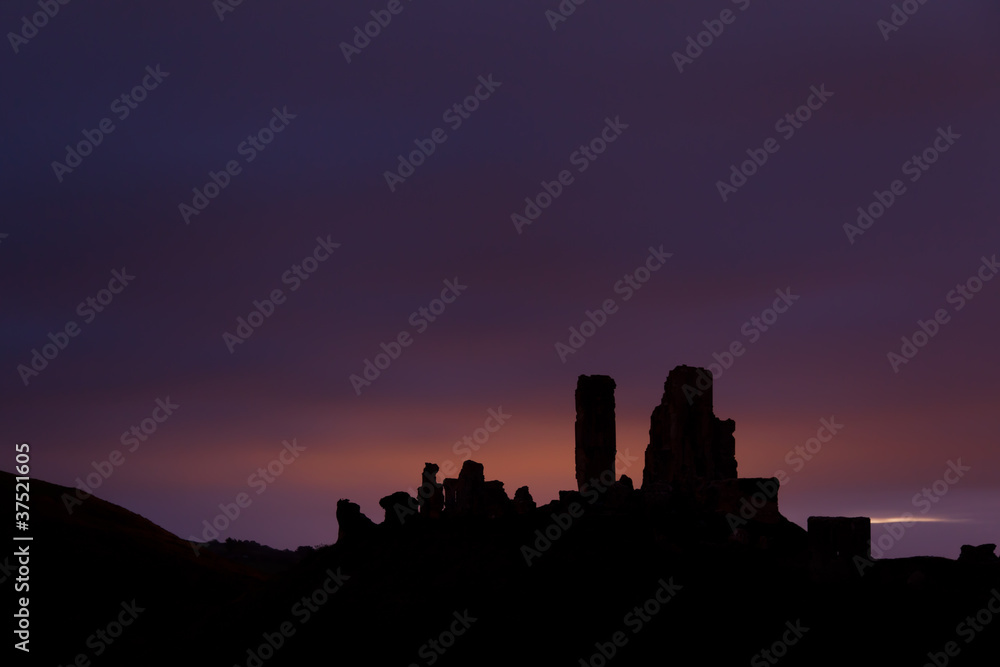 Corfe Castle before Dawn