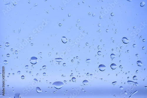 Water drops blue background