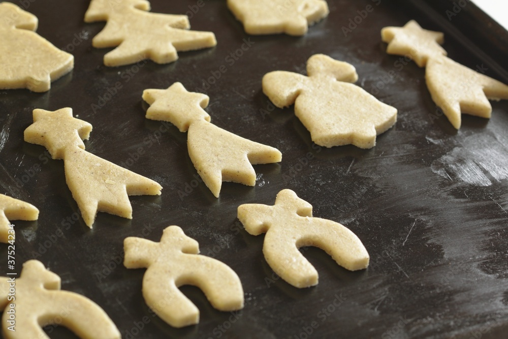 Baking Christmas cookies