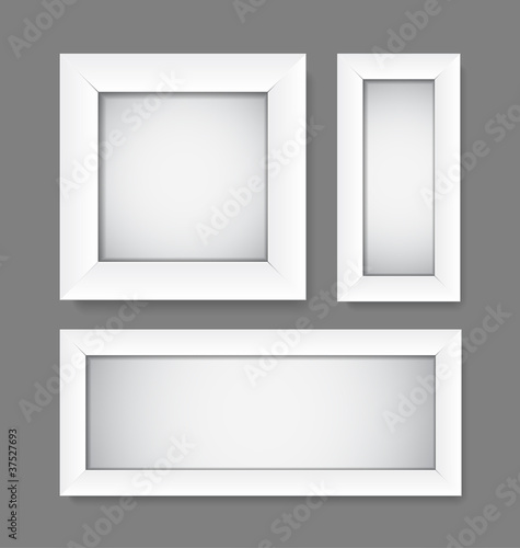 Vector simple empty white frames