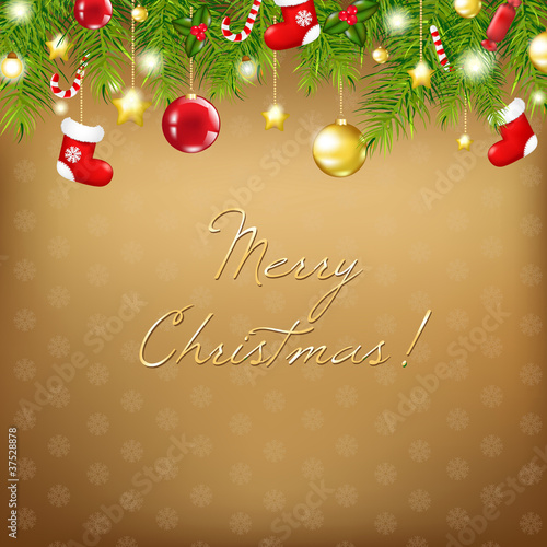 Christmas And Happy New Year Composition