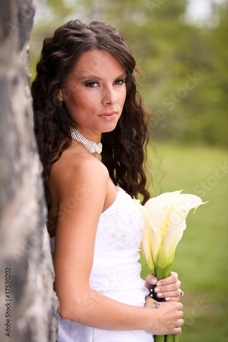Young Bride with Lilies