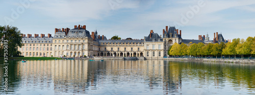 Palace And Pond In Fontainebleau