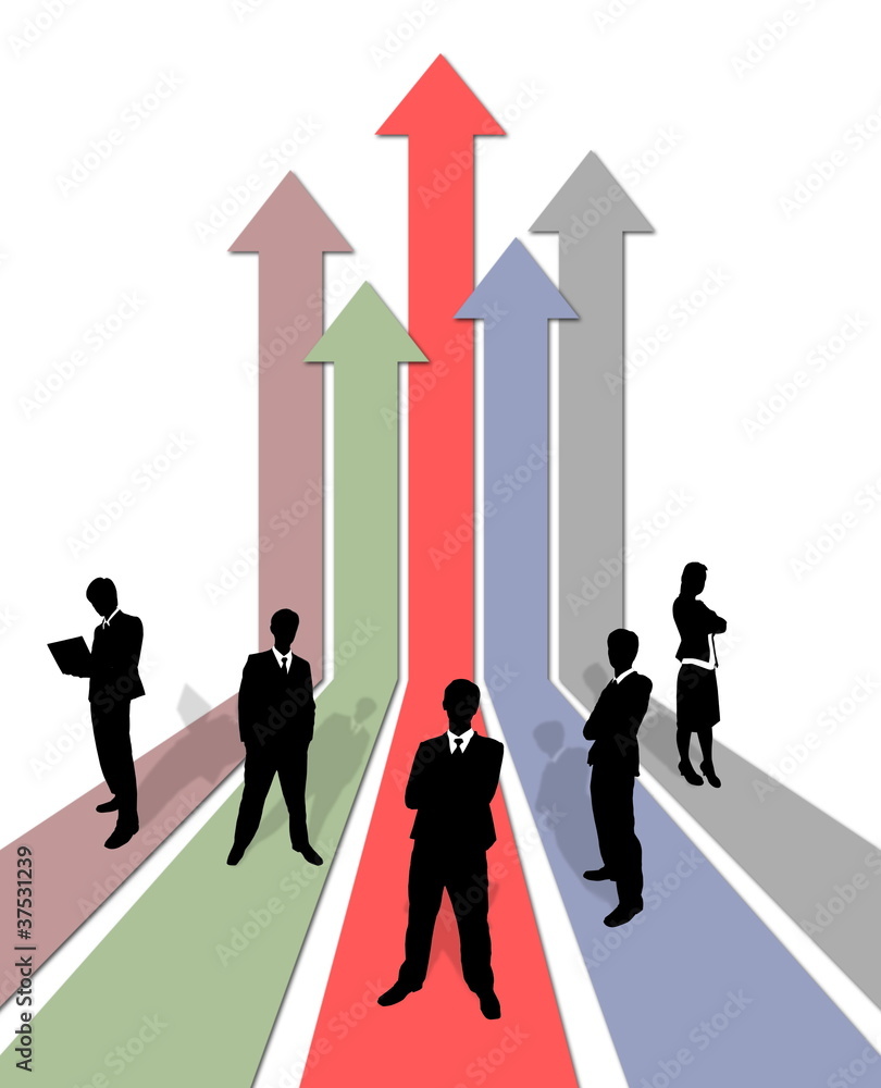 Fototapeta premium Business team on growing graph