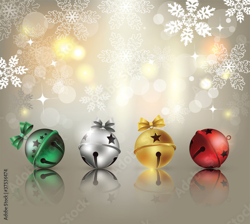 Christmas Background with ornaments.