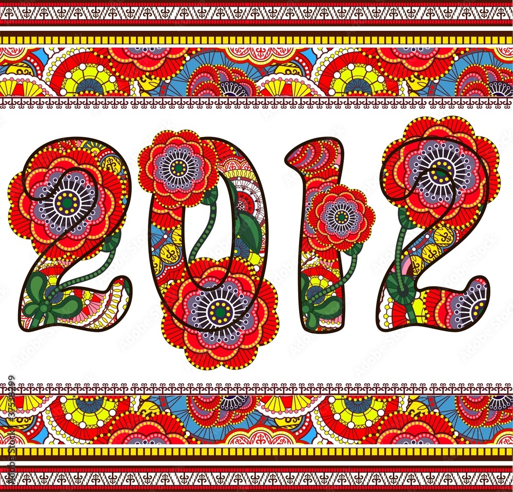Vector illustration of happy new year 2012. Creative Design Vector illustration of happy new year 2012. Creative Design