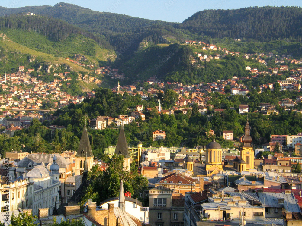 panorama of Sarajevo