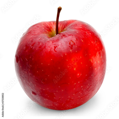 apple red isolated on white background