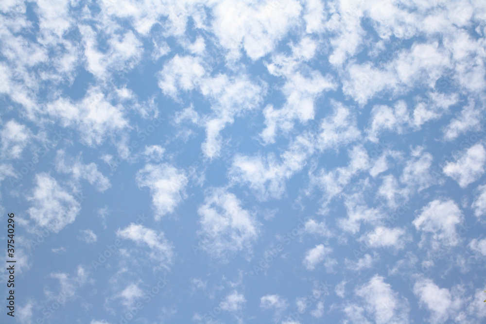 Obraz premium Blue sky with white clouds