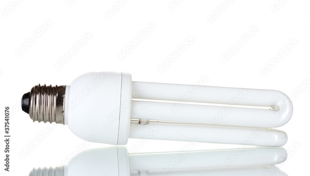 Energy saving lamp isolated on white Energy saving lamp isolated on white