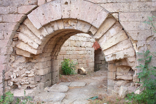 gates in ancient fortress in Kerch