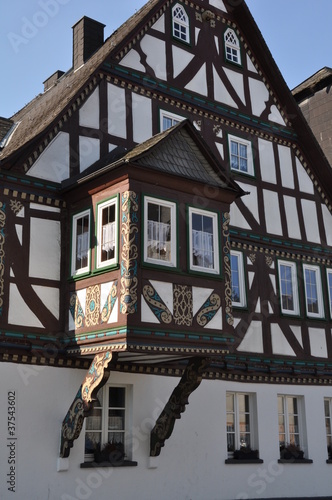 Schilderij op canvas Fachwerkhaus in Leun